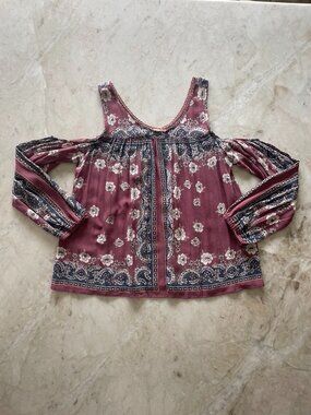 Women's Pink and Blue Blouse